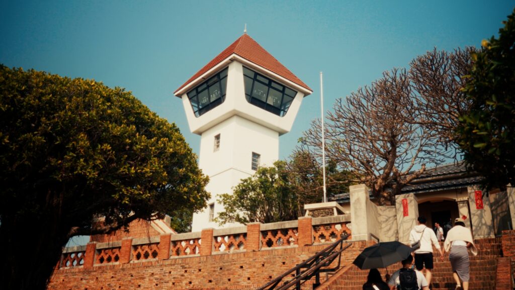 Dutch colonial watchtower at Anping Fort overlooking the harbor in Tainan
