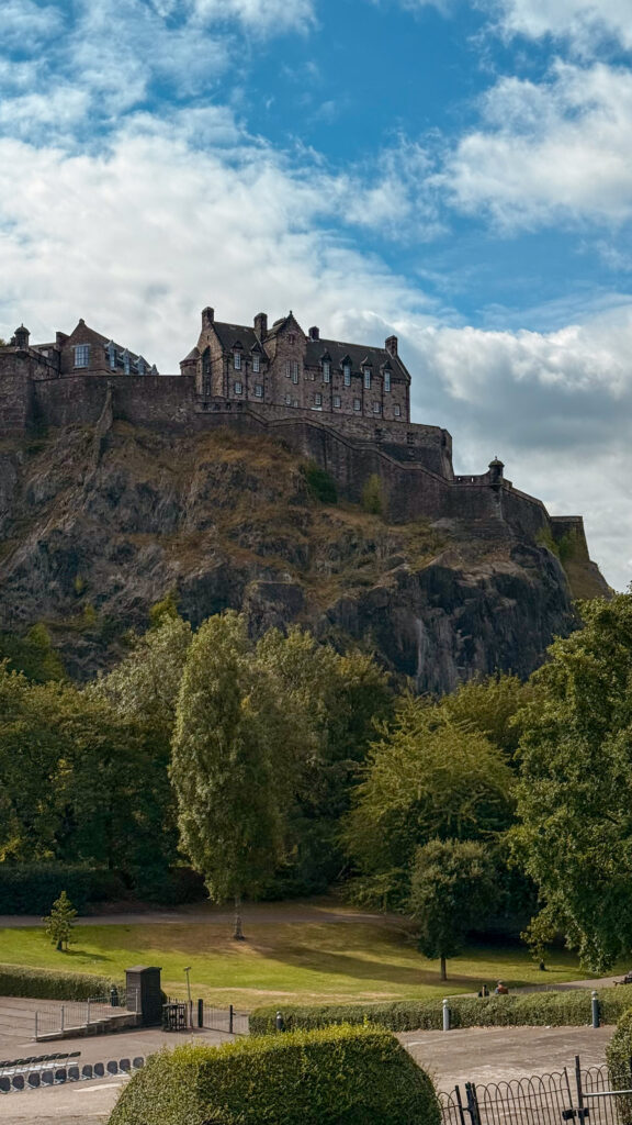 Edinburgh Castle seen from Princes Street Gardens