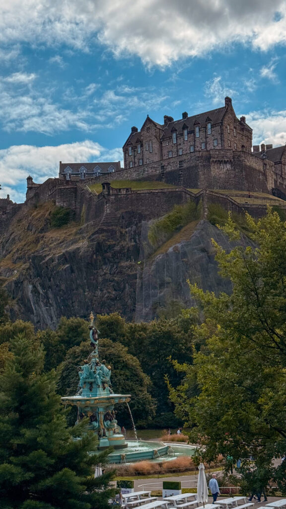 Edinburgh Castle seen from Princes Street Gardens