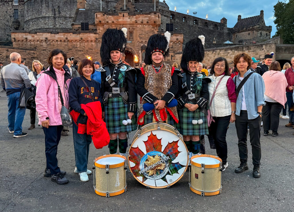 Standing on the arena floor before the Royal Edinburgh Military Tattoo