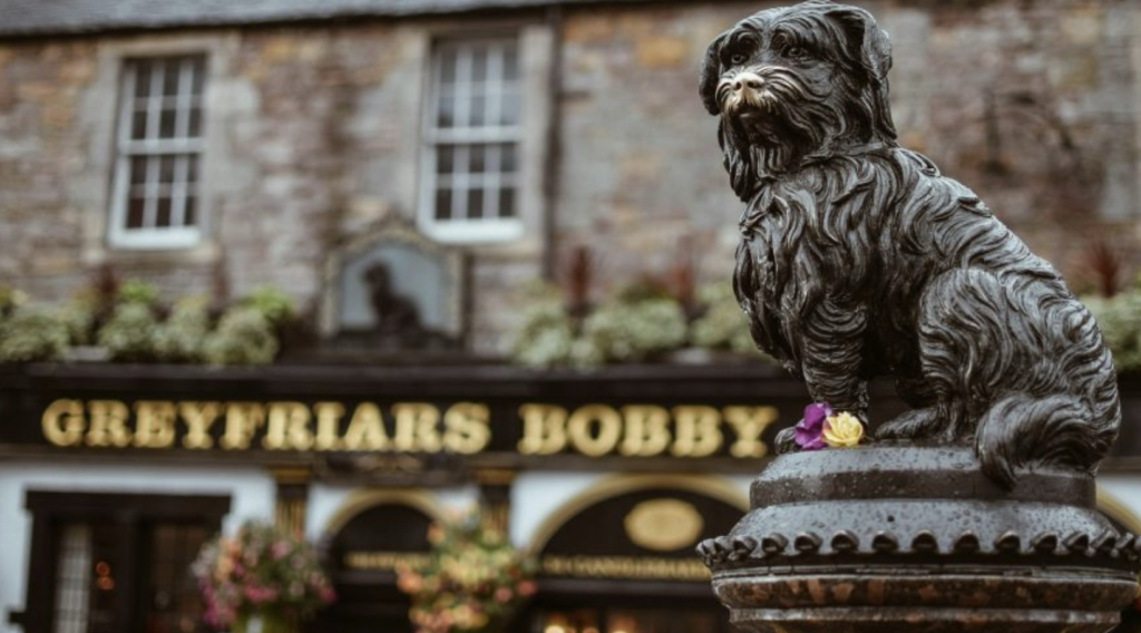 The Greyfriars Bobby statue in Edinburgh
